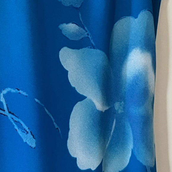 Positive Attitude Beautiful Blue Floral Sleeveless Maxi Dress Women’s size 16 - Picture 11 of 16